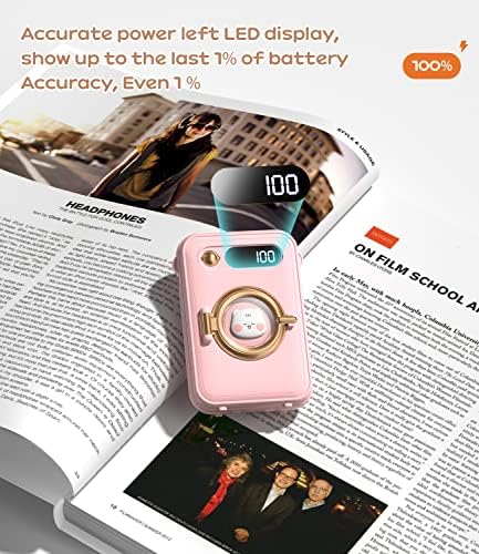 Ultra-Compact 10000 m Ah Fast Charging Power Bank with Built-in Cables and LED Display – Cute, Lightweight Design for i Phone, Samsung, and Tablets – Perfect Travel Companion for Effortless Power On-the-Go