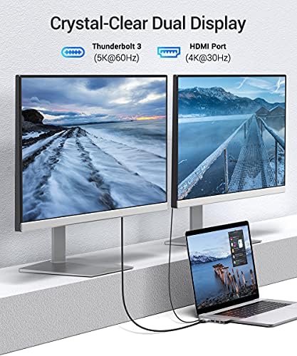 Ray Cue USB C Multiport Adapter for Mac Book Pro & Air – 4 K HDMI, Thunderbolt 3/4 Hub for Ultimate Connectivity – Compatible with 2016-2023 Models – Lightweight, Durable, Plug-and-Play USB Hub for Enhanced Performance and Portability