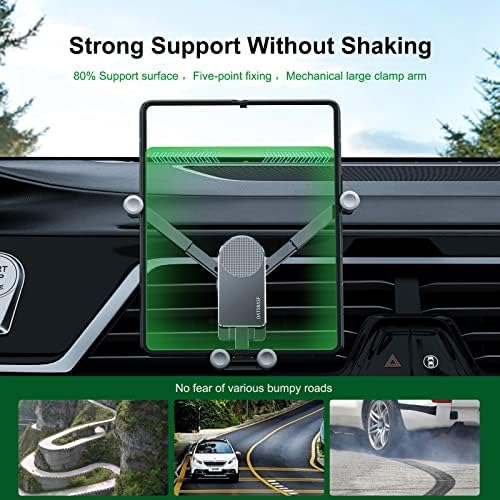 Premium Aluminum Z Fold 4 Car Mount: Dual-Mode Dashboard & Windshield Holder for Samsung Galaxy Z Fold Series and i Phone 16/15 Pro Max – Unmatched Stability & Hands-Free Convenience