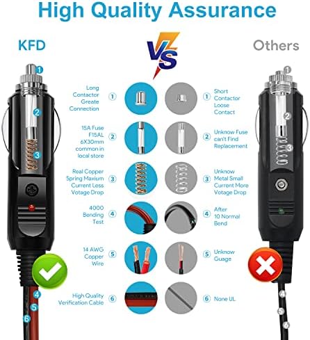 High-Powered KFD NOCO 65 W USB-C Car Charger for NOCO Boost X Jump Starters (GBX45, GBX55, GBX75, GBX155) – Essential 12 V-24 V DC Power Adapter for Fast, Safe Charging of Portable Vehicle Electronics – Compact, Reliable, and Durable Automotive Accessory for On-the-Go Power Solutions