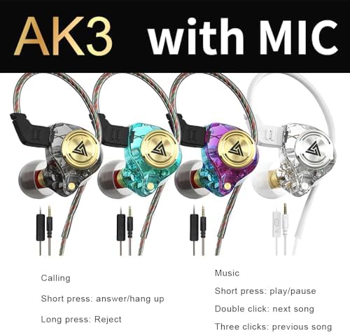 Premium Dual Pack Wired Gaming Earbuds – High-Fidelity In-Ear Monitors with 10 mm Dynamic Drivers for Rich Deep Bass, Advanced Noise-Canceling Technology, Ideal for Gaming & Remote Conferencing, Stylish Black & Purple Design, Versatile Compatibility Across Devices