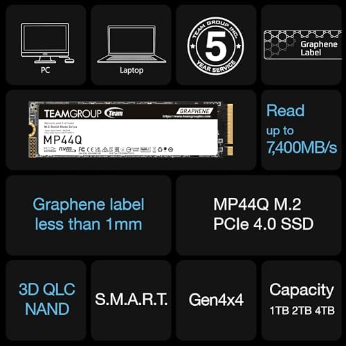 TEAMGROUP MP33 256 GB NVMe SSD – Ultra-Fast M.2 2280 Solid State Drive for Unmatched Performance Enhancement – Exceptional SLC Cache 3 D NAND TLC, PCIe Gen3 x4, Ideal for Gaming & Productivity – Experience Lightning Read Speeds Up to 1600 MB/s and Write Speeds Up to 1000 MB/s – Transform Your System with Unrivaled Efficiency & Reliability
