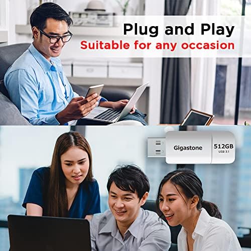 GIGASTONE 16 GB Dual Flash Drive Pack – Ultra-Fast 2-in-1 USB 3.2 Gen 1 with Type-A & Type-C Connectors for Seamless Data Transfer Across Smartphones, PCs, Macs, and More – Plug & Play Design with 100 MB/s Speed and Compact Cap for Easy Portability – Perfect for Students and Professionals