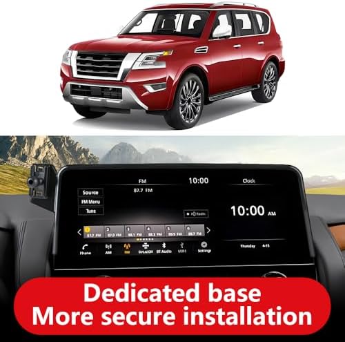Ultimate Car Phone Holder for Nissan Armada 2021-2024 & Infiniti QX80 2022-2024 – Premium Auto Navigation Bracket for Secure Smartphone Mounting, Effortless Access to Navigation & Hands-Free Calls, Stylish Interior Enhancement, Tool-Free Installation, and 360-Degree Viewing Flexibility