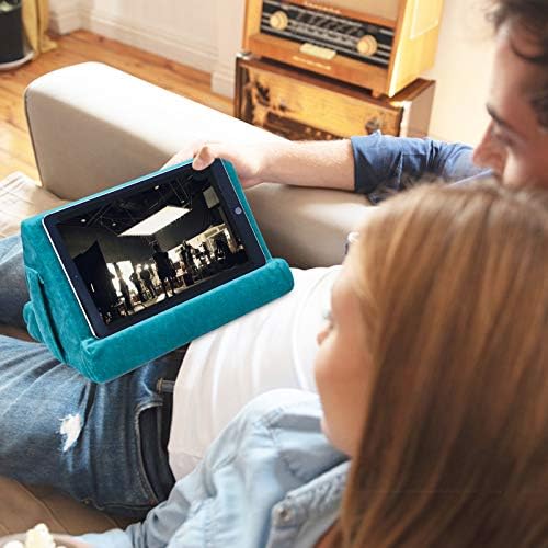 Ultimate Comfort Multi-Angle Tablet Holder and Phone Stand Set – Lightweight and Sturdy Design with Storage Pocket – Ergonomic Cushion for Enhanced Stability and Versatile Use – Modern Black and Light Green Aesthetic for Stylish Workspaces and On-the-Go Convenience