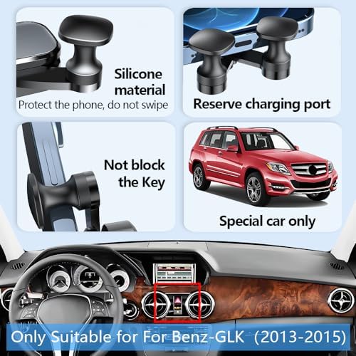 Mercedes Benz GLK Class Car Phone Holder Mount (2013-2015) – Premium Smartphone Bracket for Enhanced Driving Safety and Convenience | 360-Degree Rotatable Design, Easy No-Tool Installation, Durable Materials | Perfect Auto Interior Accessory for Navigation and Calls