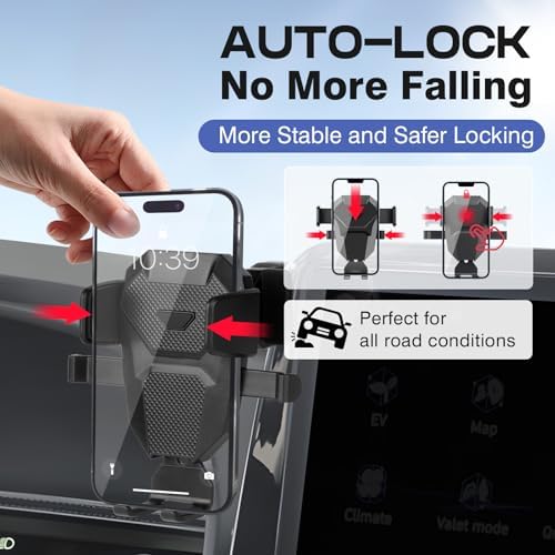 Hyundai Kona 2018-2023 Custom-Fit Car Phone Holder – Adjustable Hands-Free Mount for 10.25-Inch Screens, Ultra-Stable Smartphone Stand for All Models, Optimal Navigation Companion and Easy Installation