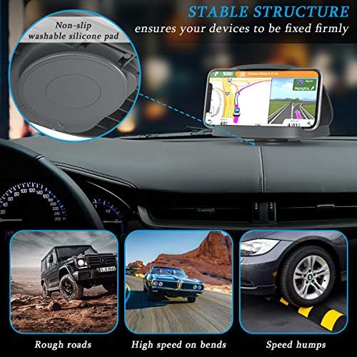 Revolutionary 360° Rotating Car Phone Holder for Ultimate Hands-Free Navigation – Versatile Dashboard Mount Compatible with i Phone, Samsung Galaxy & Android Devices – Sleek Design for Vertical & Horizontal Viewing – Enhanced Stability & Universal Fit for All Smartphone Sizes