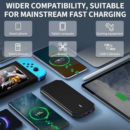 Compact 4-in-1 Retractable Car Charger by ANSCYK – 60 W Fast Charging with Lightning & USB-C Cables for i Phone, Galaxy, Pixel – Sleek Design & Enhanced Compatibility for Effortless On-the-Go Power Solutions