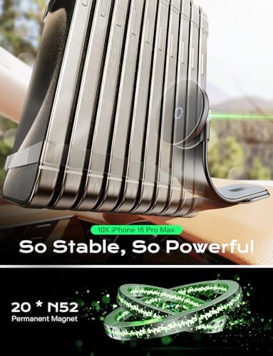 Maximize Your Driving Efficiency with the Magsafe Car Mount Charger – Ultimate 15 W Fast Wireless Charging for i Phone 16 Series and Compatible Models – Innovative Magnetic Holder with Velcro Memory Metal for Superior Stability and Secure Grip – Experience Hassle-Free Hands-Free Navigation and Reliable Device Support on Every Journey