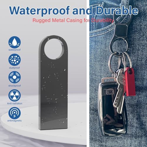Wooolken 5 Pack Sleek Metal 64 GB USB Flash Drives – Durable USB 2.0 Memory Sticks with Keychain for Effortless Data Storage and Transfer on PC & Laptop – Perfect for Professionals and Students