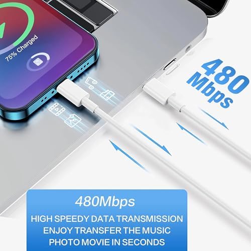 Apple MFi Certified 20 W PD Wall Charger with 3 FT USB C to Lightning Cable – Ultra-Fast Charging Solution for i Phone 14 Pro Max, 14, 13 Mini, 12, 11, XR, XS Max, i Pad Air 3, and Air Pods – Compact & Travel-Friendly Design for Enhanced Device Compatibility and Efficiency