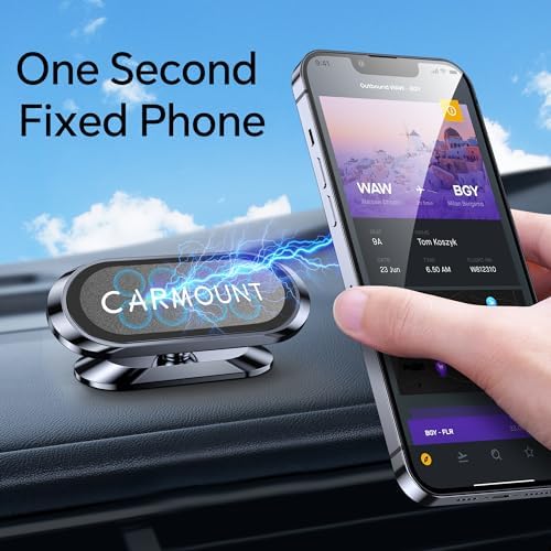 Ultimate 2-Pack Magnetic Car Phone Holder: Unmatched Stability with Super Strong Magnets – 360° Rotating Dashboard Mount for All Smartphones – Quick Installation for Enhanced Safety and Convenience on the Road