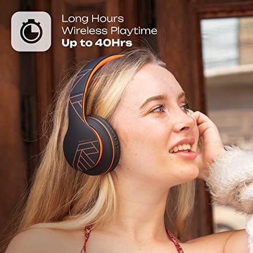 Discover the Ultimate Wireless Over-Ear Bluetooth Headphones with 50-Hour Playtime – Immerse Yourself in Hi-Fi Sound and Rich Deep Bass, Perfect for On-the-Go Music Lovers, Lightweight and Foldable for Easy Travel, Seamless Compatibility with Smartphones and PCs