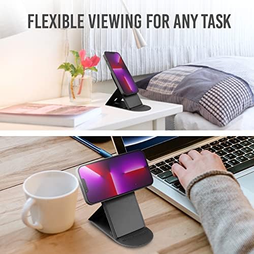 MagSafe Charger Stand – Modern Luxury Style, Compatible with iPhone 14, 13, 12 Series, Magnetic Mount, Black Faux Leather Finish – Enhanced Compatibility and Speed