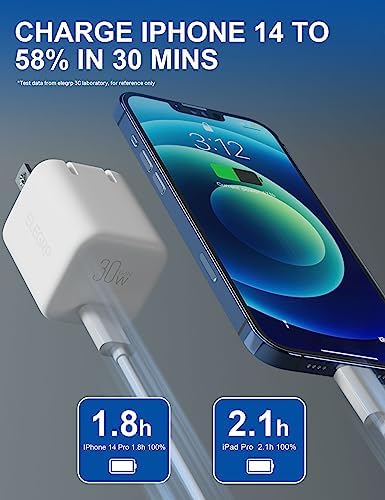 High-Speed 65 W USB-C Ga N Charger Cube with Foldable Plug – PD Power Delivery Fast Charging Block for i Phone, i Pad, Mac Book Pro, Galaxy, Pixel & More – Compact, Lightweight & Durable Travel-Friendly Design with Included USB-C Cable