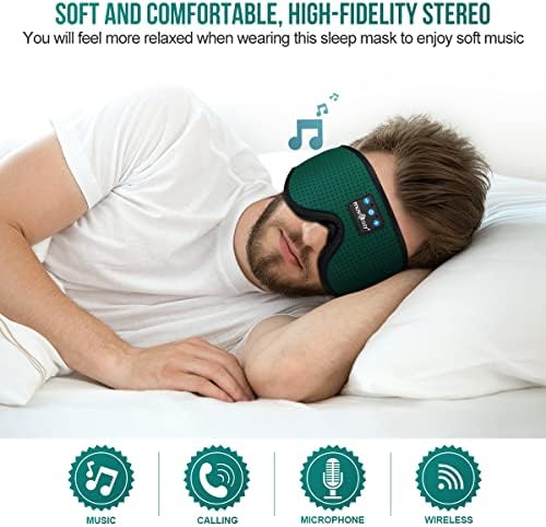 Ultimate Bluetooth Sleep Mask with High-Definition Sound: Perfect for Side Sleepers Seeking Unmatched Comfort and Entertainment – Experience Enhanced Connectivity, Crisp Audio, and Stylish Relaxation for Restful Nights and Mindful Moments – Ideal Gift for Music Lovers and Meditative Souls