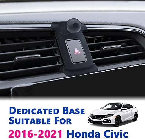 Enhanced Car Phone Mount for 2016-2021 Honda Civic – Thick Case Friendly Mobile Holder with 360-Degree Rotation for Safe Navigation and Connectivity – Adjustable Air Vent Clip for All Smartphones – Effortless Installation and Durability