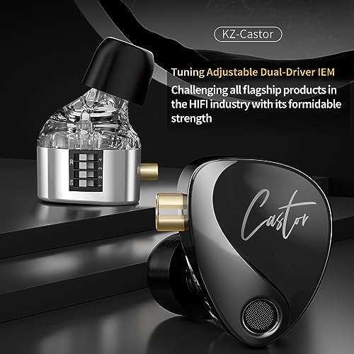 KZ ZSN Pro Hybrid In-Ear Earbud Headphones – High-Fidelity Audio with Dynamic Driver & Balanced Armature, Stylish Metal Faceplate, Detachable Cable for Custom Connectivity – Perfect for i Phone & Android Use, Ideal for Fitness & Everyday Listening (Blue, No Mic)