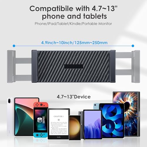 Crea Dream Heavy-Duty Aluminum Tablet Stand – Versatile 360° Adjustable Holder for i Pad Pro, Galaxy Tab, Surface Pro, and More – Ergonomic Desk Accessory for Enhanced Productivity and Comfort – Sleek Black Design, Compatible with Devices 4.7” to 13