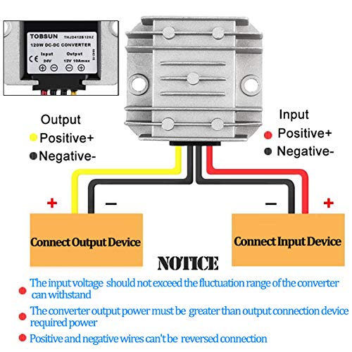 Ultimate 24 V 145 W DC-DC Voltage Regulator – Versatile Step Down/Up Converter (9 V-40 V to 24 V, 6 A) – Durable Waterproof Power Supply for Enhanced Golf Cart Performance and Accessory Compatibility