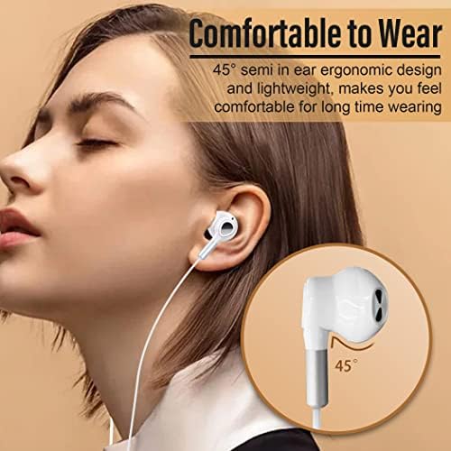 Hmusic Premium USB C Earbuds with Magnetic Convenience – In-Ear Wired Headphones Featuring Built-in Mic and Volume Control for Samsung Galaxy, Google Pixel, Xiaomi Smartphones – Unmatched Sound Clarity and Effortless Comfort for On-the-Go Listening