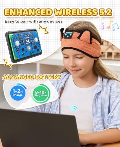 Ultimate Kids Bluetooth Headphones for Safe and Stylish Listening – Versatile Wired Playback Option with Volume Limiting Technology – Durable and Lightweight Design for Travel, School, and Home Use – Adjustable Headband for Customized Comfort – Compatible with Kindle, Tablets, and Cell Phones – Perfect for Boys and Girls