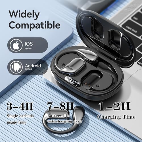 AI-Enhanced Translation Earbuds for i Phone & Android – 144-Language Real-Time Communication Device with Bluetooth Connectivity, Noise-Cancellation, and 3-in-1 Functionality for Music, Calls, and Conversations – Ergonomic Design with Portable Charging Case for Effortless Global Engagement