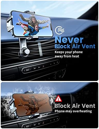 e Samcore Adjustable Car Vent Phone Mount – Versatile Air Vent Clip Holder for i Phone 16/15/14/13 Pro Max & All 4.7″-6.9″ Android Smartphones – Secure, Anti-Fall Design with Enhanced Viewing Angles for Safe Hands-Free Navigation and Calls