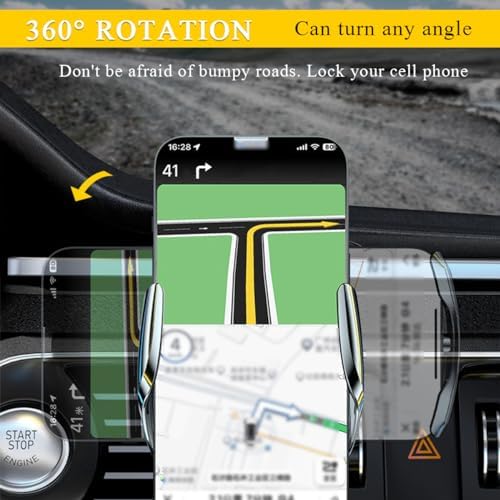 15 W Fast Charging Wireless Car Charger Mount – Universal Air Vent Phone Holder with Smart Sensor Technology for Quick Power-Ups, Sleek Silver Design, Enhanced Compatibility for Most Smartphones – Ideal Automotive Accessory for Safe, Hands-Free Navigation
