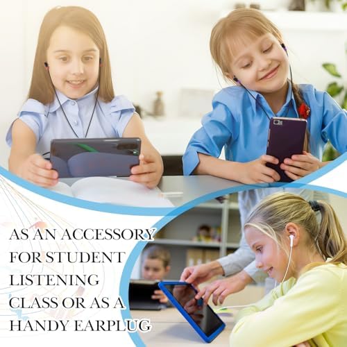 Vibrant 60-Pack Konohan Earbuds for Kids – Retro-Style Classroom Headphones, Individually Packaged for Hygiene, Ideal for Group Learning & Study, Compatible with All Devices, Durable Comfort for All-Day Use