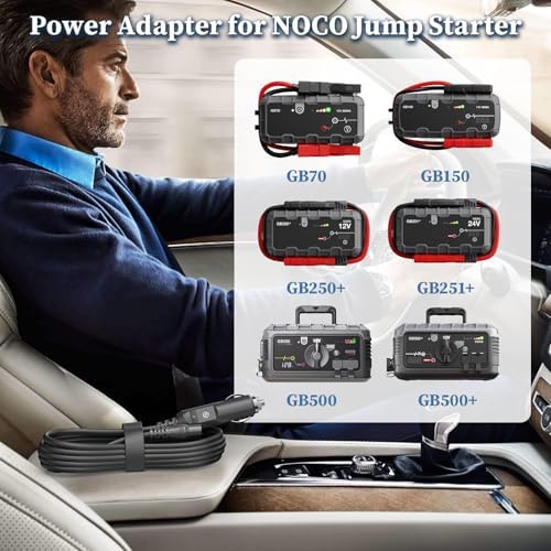 NOCO Genius Boost Power Adapter – High-Speed Car Charger for GB70, GB150, GB250+, GB251+, GB500 Models – Ultra-Durable Jump Starter Cable with Enhanced Compatibility for Reliable Performance on the Go
