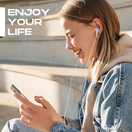 Konohan 150-Pack Individually Wrapped Wired Earbuds – Premium 3.5 mm Headphones for Classroom, Office, and Travel – Exceptional Hygiene and Sound Quality – Lightweight, Durable Design for Daily Use by Teachers and Professionals