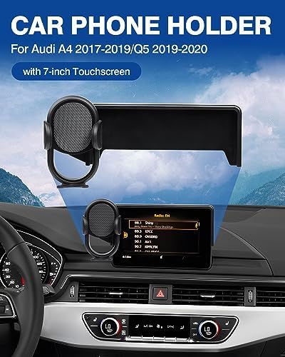 Custom-Fit Car Phone Holder for Audi A4 (2017-2019) & Q5 (2018-2020) – Hands-Free 360° Rotating Mount for 8.3″ Devices – Ultimate Safety & Convenience Accessory for a Modern Driving Experience