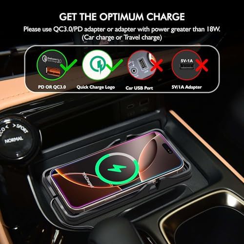 Revolutionize Your Driving Experience with the LANSEMKU Wireless Car Charging Pad – Fast, Safe & Anti-Slip Dashboard Holder for i Phone 16/15/14/13 Pro Max & Samsung Devices, Compact Charging Mat for Ultimate Convenience and Efficiency