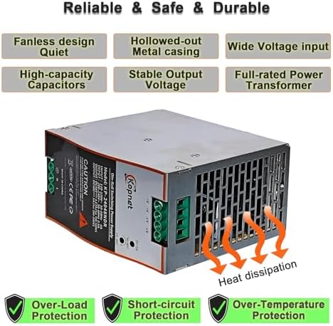 150 W 48 V Din Rail Power Supply – High-Efficiency AC-DC Industrial Adapter with Comprehensive Overload, Thermal, and Short Circuit Protection for Safe Operation in Diverse Applications