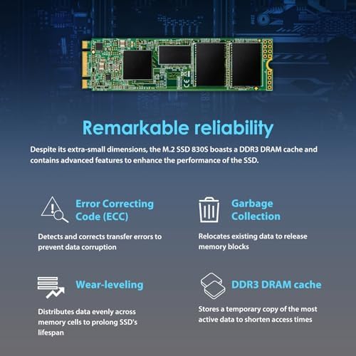Upgrade Your System with the Transcend 512 GB M.2 2280 SATA III SSD – Experience Lightning-Fast 560 MB/s Speeds, Robust 3 D TLC NAND for Unmatched Durability, Seamless B+M Key Compatibility for Ultrabooks & Desktops, Perfect for Enhanced Multitasking and Gaming with Reliable LDPC ECC Technology