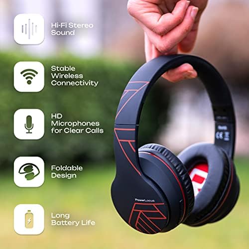 Discover the Ultimate Wireless Over-Ear Bluetooth Headphones with 50-Hour Playtime – Immerse Yourself in Hi-Fi Sound and Rich Deep Bass, Perfect for On-the-Go Music Lovers, Lightweight and Foldable for Easy Travel, Seamless Compatibility with Smartphones and PCs
