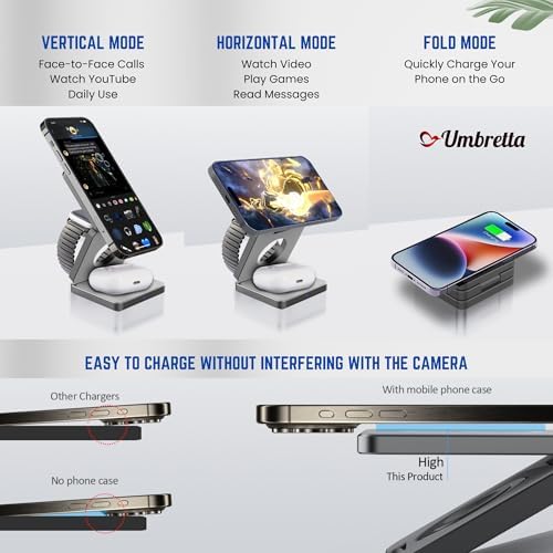 Revolutionize Your Charging Experience with the 2025 3-in-1 Fast Magnetic Foldable Wireless Charger – Premium Aluminum Dock for i Phone 12/13/14/15/16 & Air Pods, Compatible with All Smart Watches – Sleek, Portable Design for Effortless Power Delivery and Enhanced Device Organization