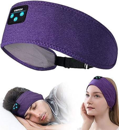 Transform Your Sleep and Workouts with Voerou Bluetooth Sleep Headband Headphones – Comfort-Driven Design, Superior HD Sound, Perfect for Insomnia Relief, Yoga, and Travel, Adjustable Fit with Long-Lasting Battery Life for Seamless Audio Enjoyment