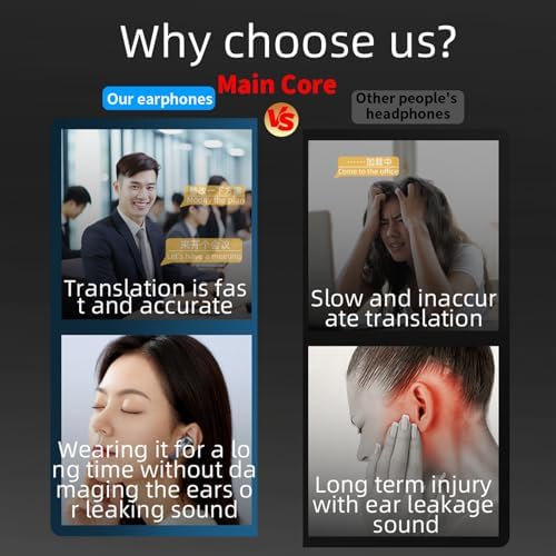 Charcoal Black 3-in-1 Smart Translation Earbuds – Effortless Real-Time Language Conversion with Bluetooth Connectivity, Supports 144 Languages & Accents, Superior Noise Cancellation for Uninterrupted Communication, Ideal for Travelers and Professionals, Ergonomically Crafted for All-Day Comfort and Portability