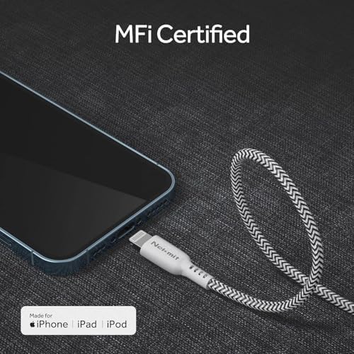 Nekmit 52 W 4-Port USB C Fast Wall Charger – Ultra-Slim Type-C Charging Station with Dual 20 W PD 3.0 Ports & 2 USB Ports for i Phone 14/14 Pro/Pro Max, i Pad Pro, Galaxy, and More – Efficient Multi-Device Charging Solution for Home & Travel