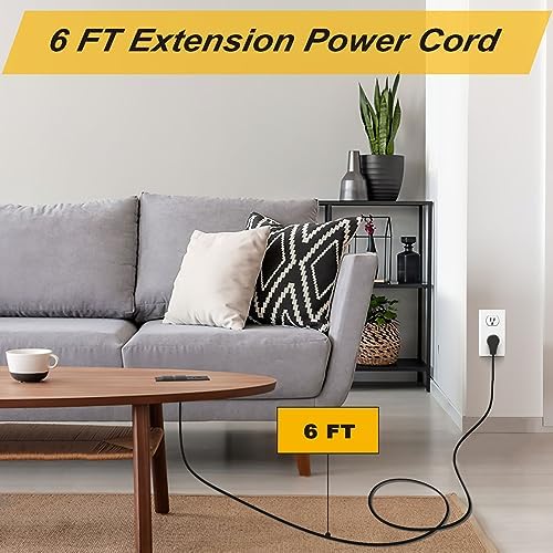 Recessed Power Grommet with Dual 20 W USB C Ports and 6 FT Extension Cord – Versatile Desk Power Socket with 2 AC Outlets for Seamless Integration into Cabinets, Drawers, or Nightstands – ETL Listed for Safety and Enhanced Charging Efficiency – Ideal for Organized Home Offices and Modern Living Spaces