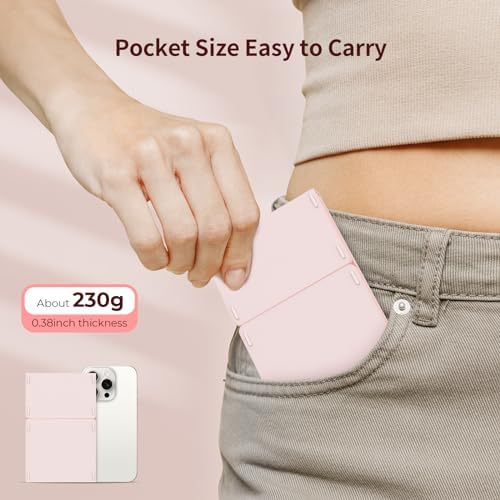 Portable Tri-Fold Bluetooth Keyboard with Touchpad – Rechargeable Multi-Device Wireless Companion for Laptops, i Pads, and Smartphones – Perfect Travel Accessory for Windows, i OS & Android Users – Enhance Your On-the-Go Productivity