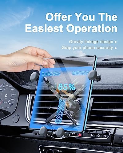Revolutionize Your Driving Experience with the OATSBASF 360° Rotatable Car Vent Phone and Tablet Mount – Ultimate Compatibility for Samsung Galaxy Z Fold Series, Google Pixel 9 Pro, and i Phone 16, 15, 14 – Effortless Installation, Stylish Design, and Enhanced Safety for Hands-Free Navigation and Connectivity