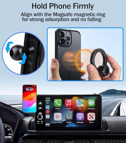 Hesanzol Magnetic Car Phone Mount for Honda CR-V (2017-2022) – Ultimate 5/7-Inch Touchscreen Holder for Effortless Navigation Access and Hands-Free Communication – Must-Have Driving Companion for Enhanced Safety and Convenience