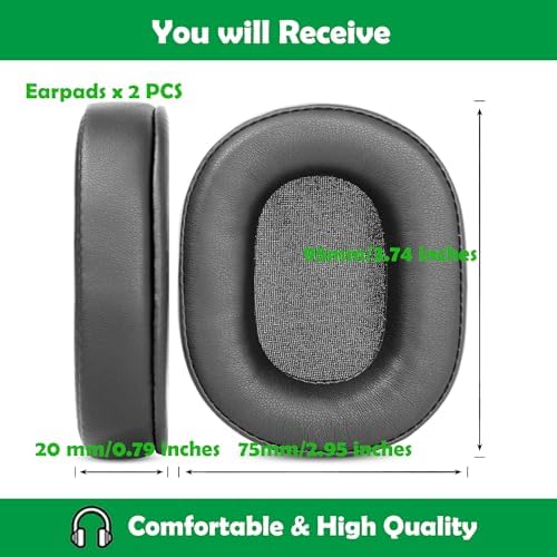 Luxurious Replacement Earpads for House of Marley Positive Vibration XL ANC Wireless Headphones – Premium Soft Leather Foam for Unmatched Comfort and Enhanced Sound Isolation