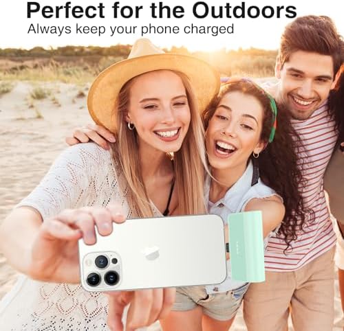 Ultra-Compact 5000 m Ah Portable Charger for i Phone – Fast Charging Power Bank in Purple, Compatible with i Phone 6/7/8/SE/11/XR/12/12 Pro Max/13/13 Pro Max/14/14 Pro Max/14 Plus & i Pad Series, Perfect Travel Companion for On-the-Go Charging