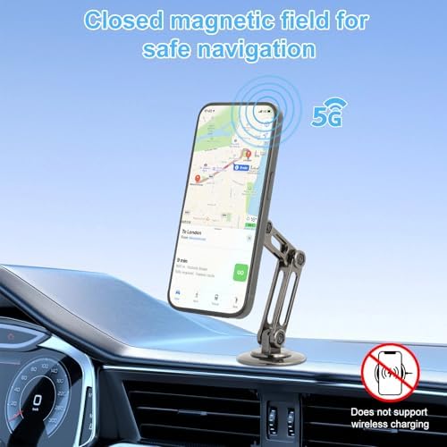 Experience the Ultimate Driving Convenience with UTEBIT Mag Safe Car Mount – 360° Rotating Magnetic Phone Holder for i Phone 15/14/13/12 Pro Max Plus & Universal Compatibility – Secure, Hands-Free Access for Safer Navigation and Calls