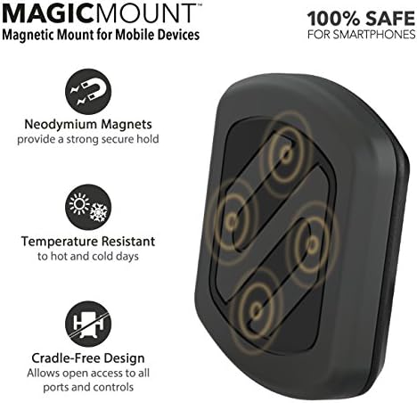 Scosche MXDM Ultra-Strong Magnetic Car Phone Holder – Secure Dashboard Mount for i Phone, Samsung & All Smartphones – Effortless Hands-Free Navigation & Enhanced Driving Safety with Durable Metal Plate